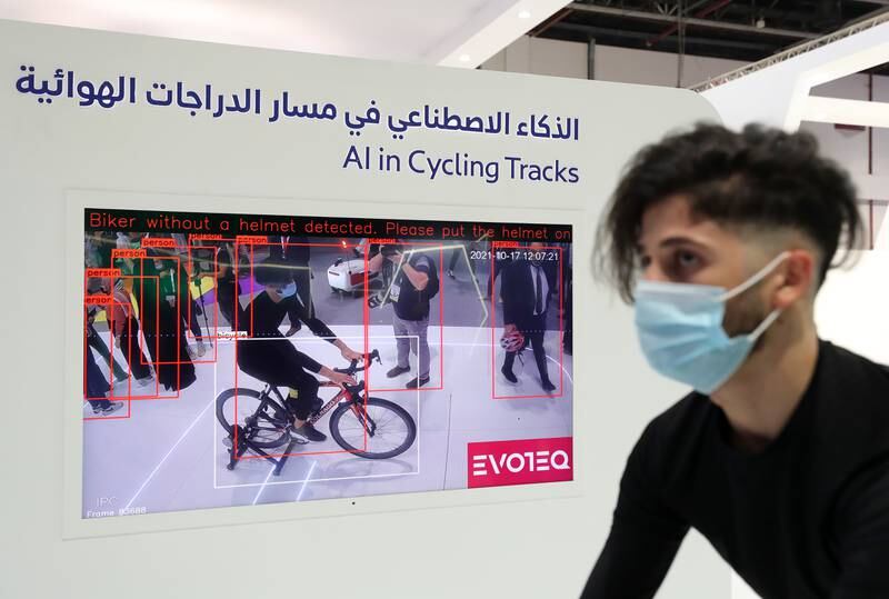 The RTA and AI data firm Evoteq exhibit new technology at Dubai's Gitex show in 2021. Photo: The National
