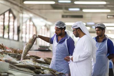 Fish stocks at Mina Fish Market in Abu Dhabi are on the wane as the summer heat takes its toll on catches. Christopher Pike / The National