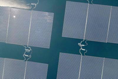 A floating solar power plant built in co-operation between the Indonesian government and Masdar. AFP