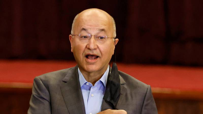 Iraq's President Barham Salih has a good chance of being re-elected, experts say. Reuters