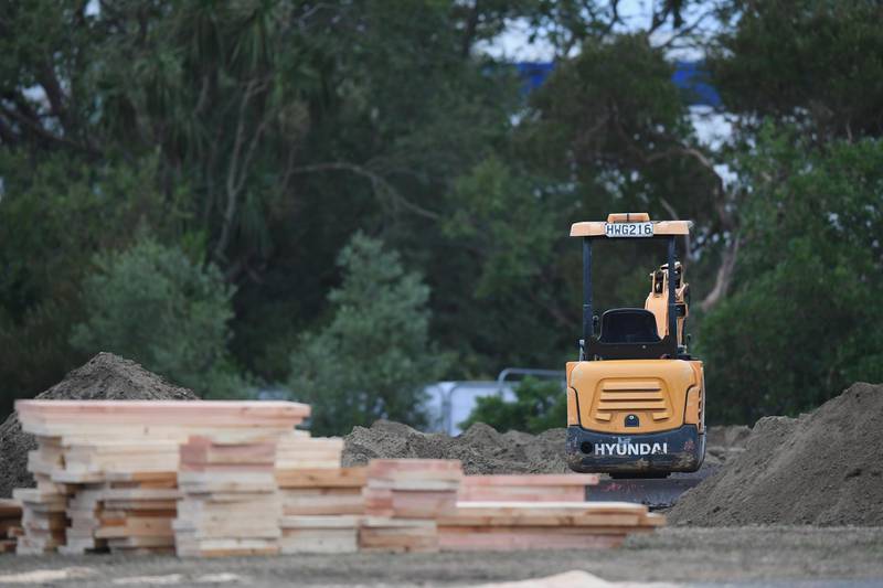 The graves being prepared at Memorial Park Cemetery on March 17, 2019 in Christchurch, New Zealand. Getty Images