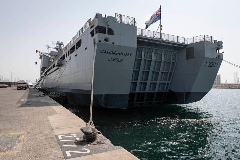 The ship has been described as the Swiss Army knife of the seas and is capable of supporting UK Royal Navy mine-sweeping operations in the Gulf.

