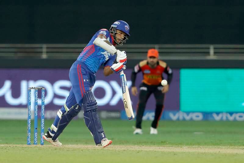 Shikhar Dhawan hit 42 for Delhi Capitals in Dubai on Wednesday. Sportzpics for IPL