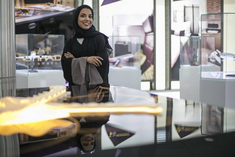 Einas Al Ameri is the manager of corporate affairs at Etihad. She has previously held positions in Sydney and Rome. Mona Al Marzooqi / The National