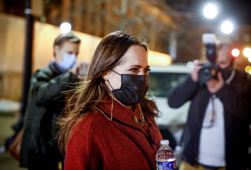 Stephanie Grisham, former White House press secretary under former president Donald Trump, leaves after a meeting with the January 6 Committee. Reuters