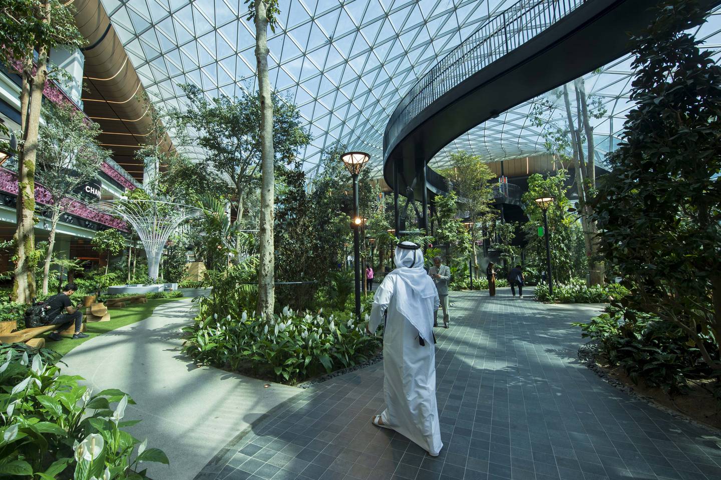 The Orchard is a new indoor tropical garden at Hamad International Airport. EPA