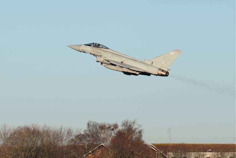 Typhoon jets such as this one will take part in the missions in Estonia. PA