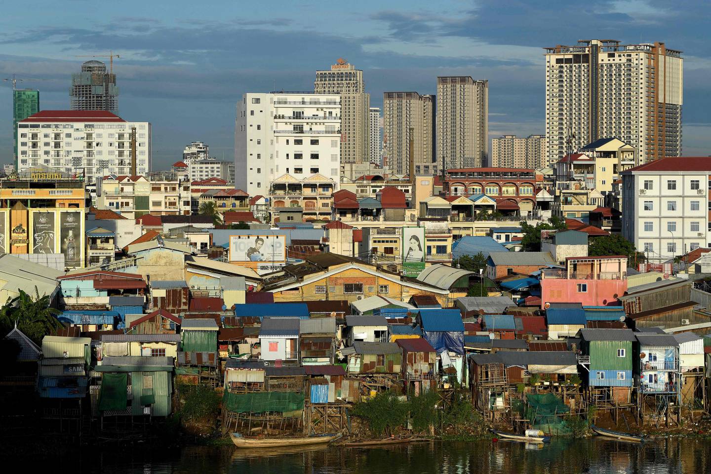 A general view shows a mix of high and low-rise buildings in Phnom Penh. Three decades after a landmark agreement ended years of bloody violence in Cambodia, its strongman ruler has crushed all opposition. AFP