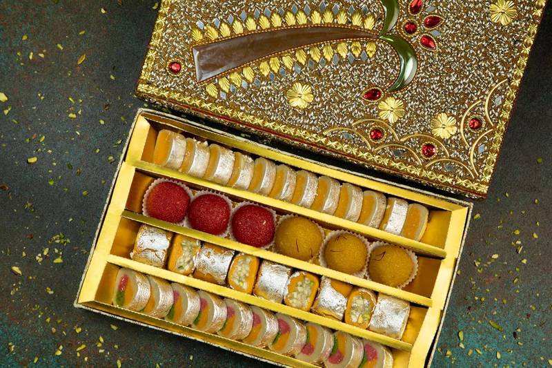 Customise a Diwali sweet box with Bombay Canteen. Courtesy of The Galleria Al Maryah Island