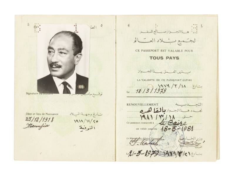 The passport, which was listed as sold on Heritage Auction's official website on Sunday morning. Photo: Heritage Auctions