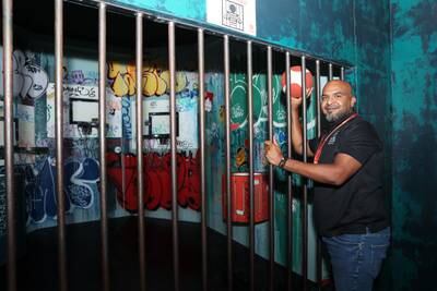 Ayman Abdelrhman, managing partner of Prison Island, an adventure destination at Abu Dhabi Mall. All photos: Pawan Singh / The National