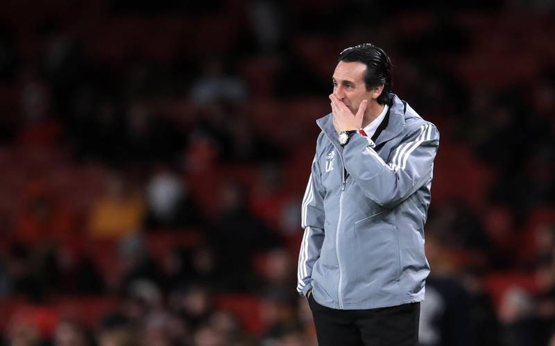 File photo dated 28-11-2019 of Arsenal manager Unai Emery. PRESS ASSOCIATION Photo. Issue date: Friday November 29, 2019. Unai Emery faces fresh speculation over his future as Arsenal manager after his side were beaten by Eintracht Frankfurt in front of a sparse Emirates Stadium crowd. See PA story SOCCER Arsenal. Photo credit should read Adam Davy/PA Wire.