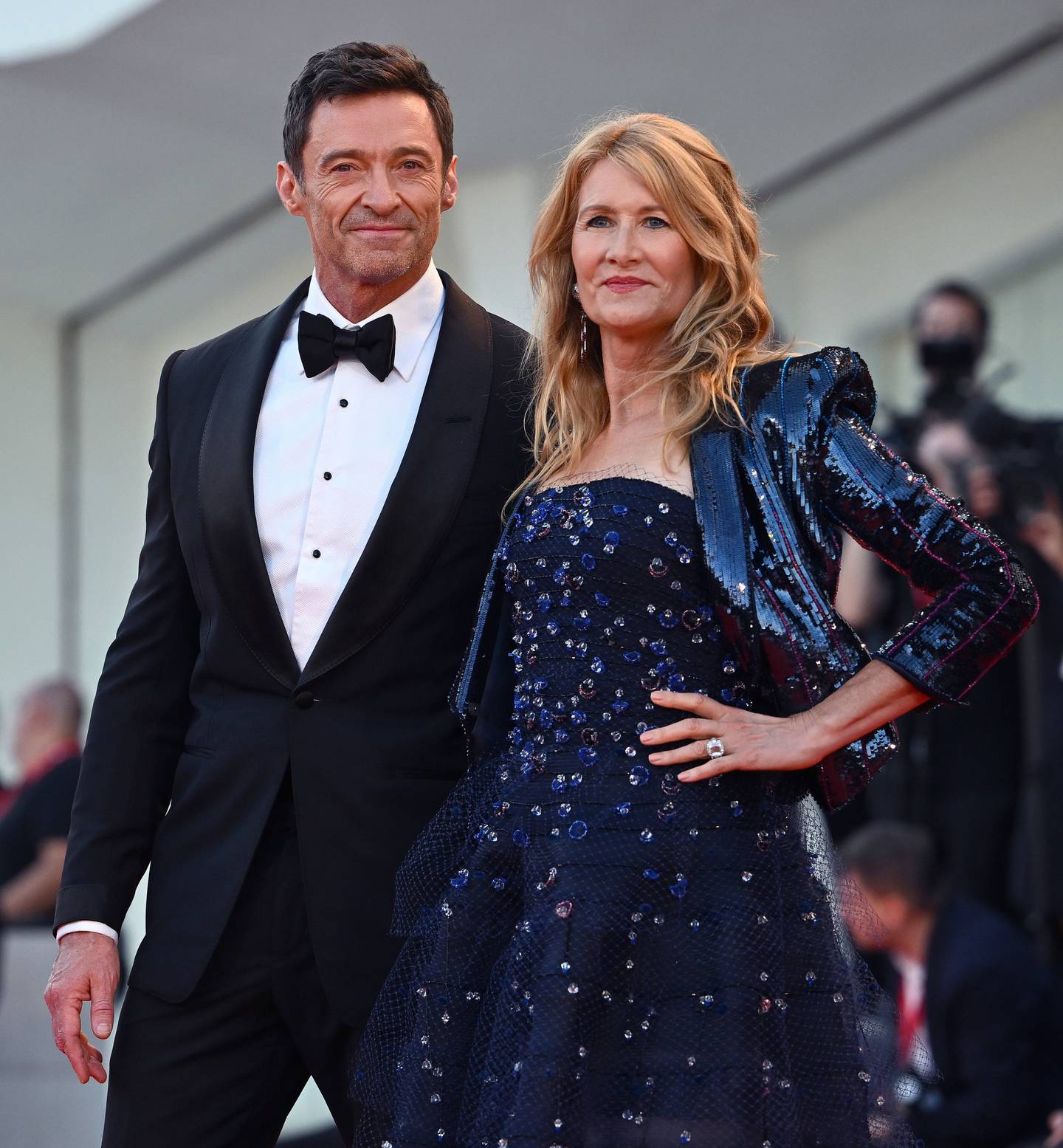 Hugh Jackman and Laura Dern attend the 'The Son' premiere. EPA