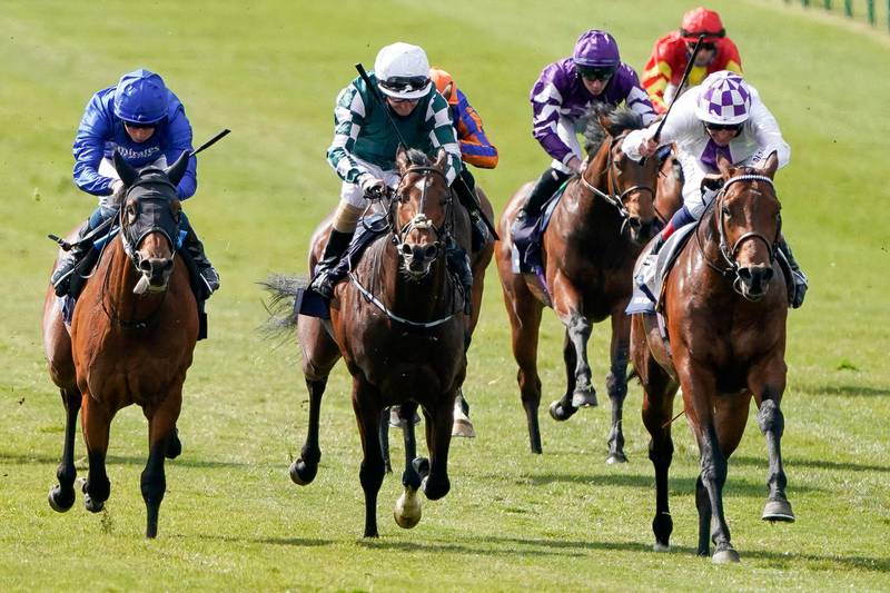 Kevin Manning, riding Poetic Flare, won the 2000 Guineas Stakes at Newmarket . Getty