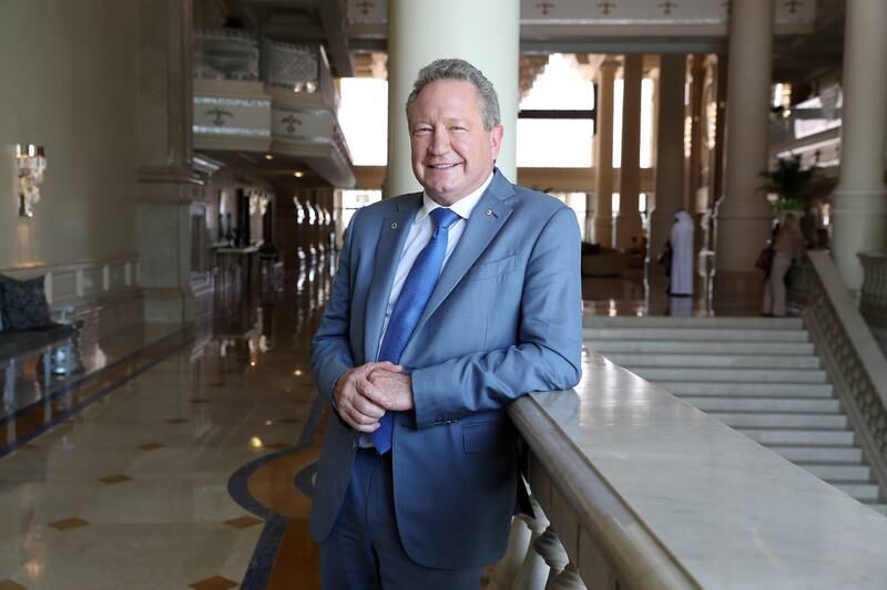 Australian billionaire Andrew Forrest will build a $2.2 billion renewable energy project in Queensland. Pawan Singh / The National