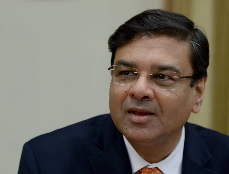 Reserve Bank of India (RBI) Governor Urjit Patel looks on during a news conference at the bank's head office in Mumbai on April 5, 2018.
India's central bank on April 5 kept interest rates at a seven-year-low despite a slowdown in inflation and a recent spurt in economic growth. The Reserve Bank of India (RBI) said the benchmark repo rate -- the level at which it lends to commercial banks --- would remain unchanged at 6.0 percent. / AFP PHOTO / PUNIT PARANJPE