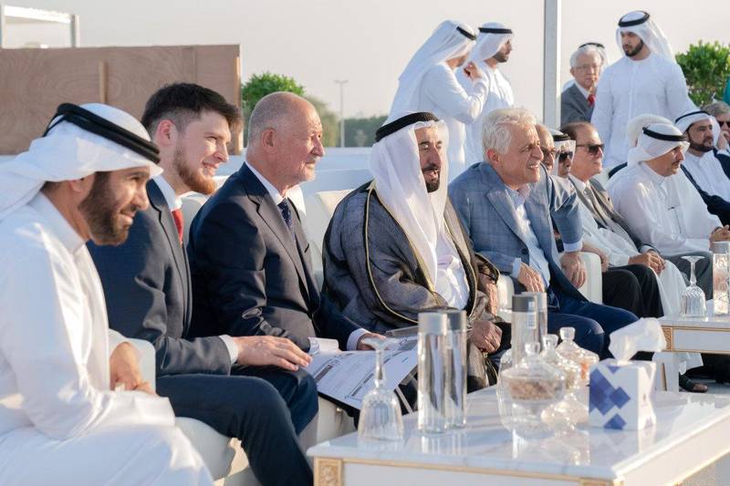 Sheikh Dr Sultan bin Muhammed Al Qasimi was on hand for the launch of the emirate's cable-car transport initiative