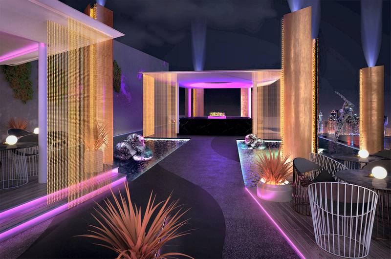 <p>Rendering of the outside terrace at the new Akira Back restaurant</p>
