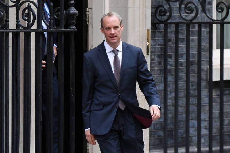 British Foreign Secretary Dominic Raab has rejected calls to resign. Getty