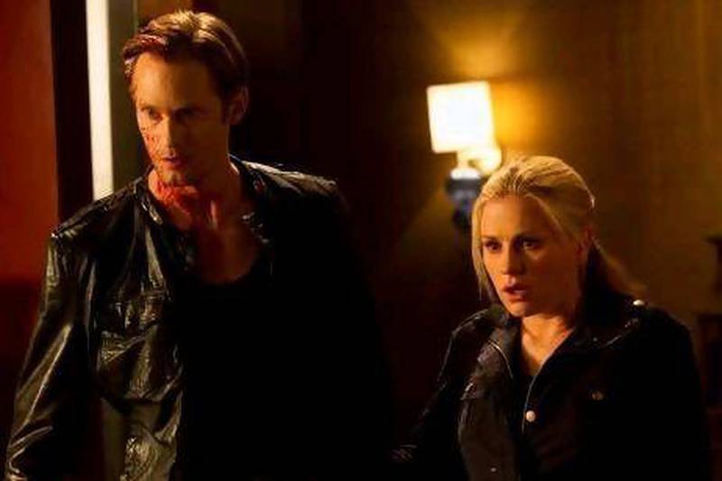 Alexander Skarsgard and Anna Paquin in True Blood. Courtesy HBO