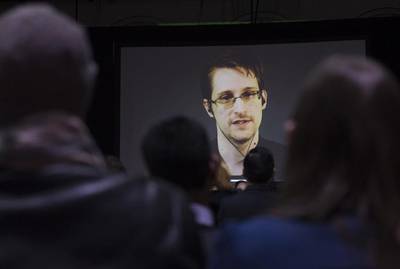 Former National Security Agency contractor Edward Snowden in 2013 released a trove of classified documents detailing the US government's widespread electronic surveillance. Mark Blinch / Reuters