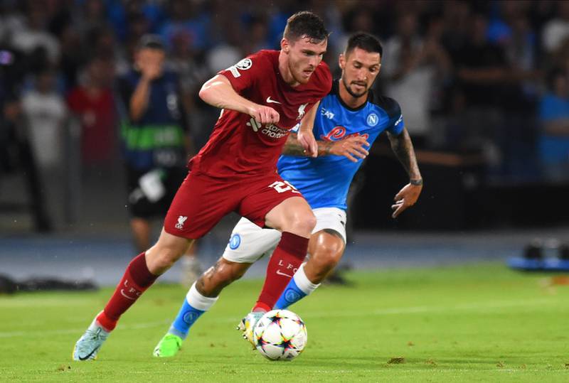 Andrew Robertson - 5. The Scot got up and down the line and will be grateful that Napoli’s most threatening moments did not occur on his flank. His link play with Diaz is slowly improving. PA