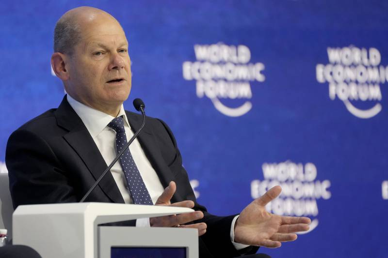 Olaf Scholz said Russia had failed to achieve any of its strategic goals since it invaded its neighbour. AP