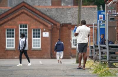 Migrants seeking asylum in the UK have also been housed at Napier Barracks in Folkestone, Kent. PA