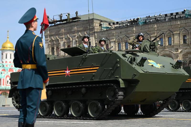 Britain's Ministry of Defence said military drills, such as this one in Moscow's Red Square last year, had little training value and were 'largely for show'. AFP