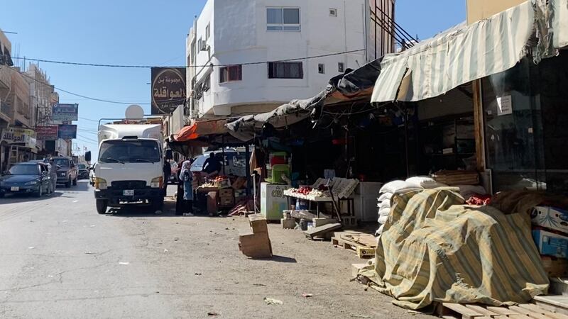 A street in the Jordanian  city of Ramtha near the border with Syria. The National