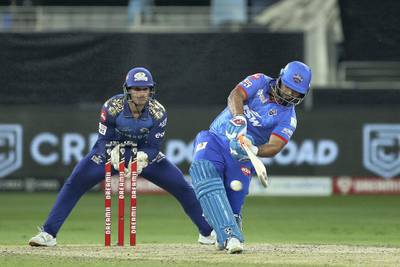 Rishabh Pant of Delhi Capitals during the final of season 13 of the Dream 11 Indian Premier League (IPL) between the Mumbai Indians and the Delhi Capitals held at the Dubai International Cricket Stadium, Dubai in the United Arab Emirates on the 10th November 2020.  Photo by: Ron Gaunt  / Sportzpics for BCCI