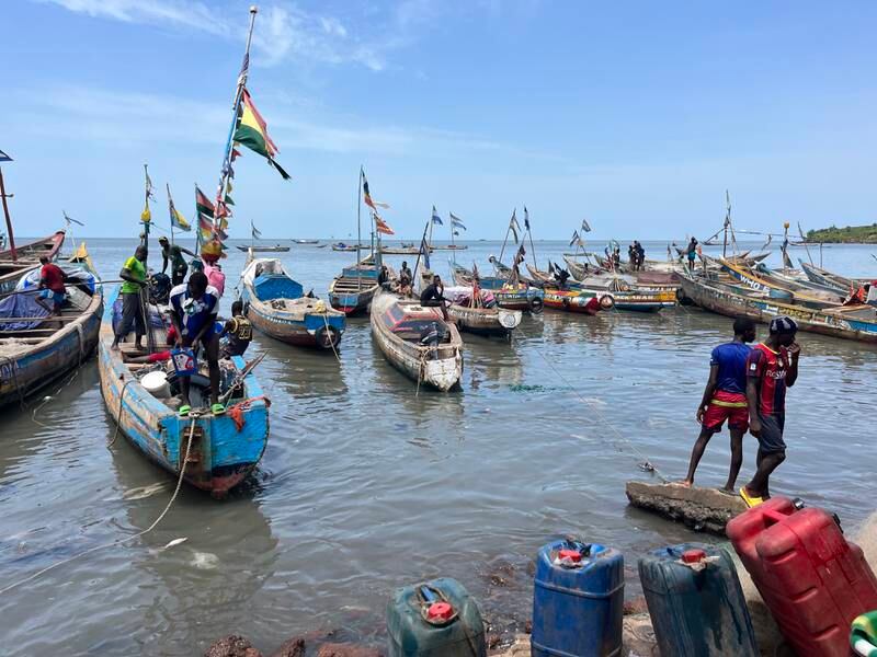 With increased competition in the fishing community of Tombo, Sierra Leone, the amount of fish available for catch appears to be declining. Nick Webster / The National