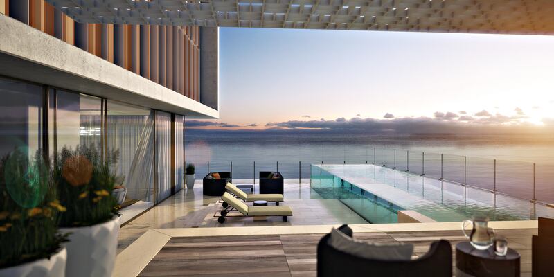 A sky pool suite 