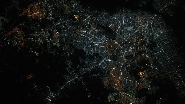 Lahore, Pakistan, seen from the International Space Station in a photo taken by Sultan Al Neyadi. Photo: Nasa