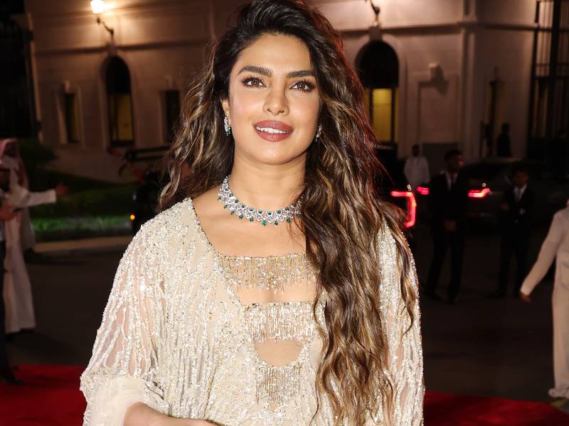Chopra was one of the star attractions on the opening night, walking the star-studded red carpet in a glittering kaftan-style couture gown by Lebanese designer Tony Ward. Getty Images