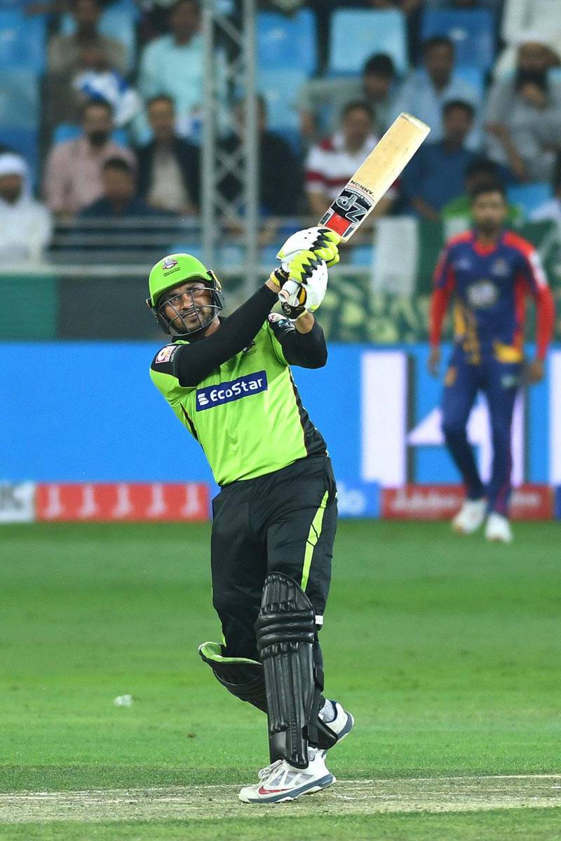 Lahore Qalanadars batsman Sohail Akhtar scored 39 runs off 25 balls.