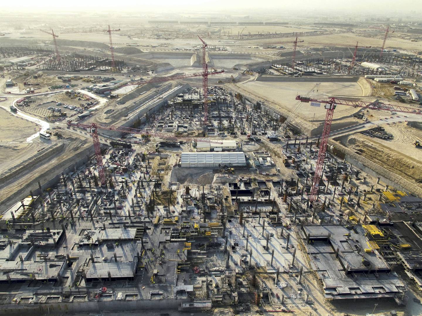 Construction work progresses at the Expo 2020 Dubai site in February 2018. Photo: Dubai Media Office