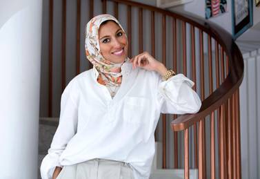 Melanie Elturk, chief executive of Haute Hijab. Ruel Pableo for The National
