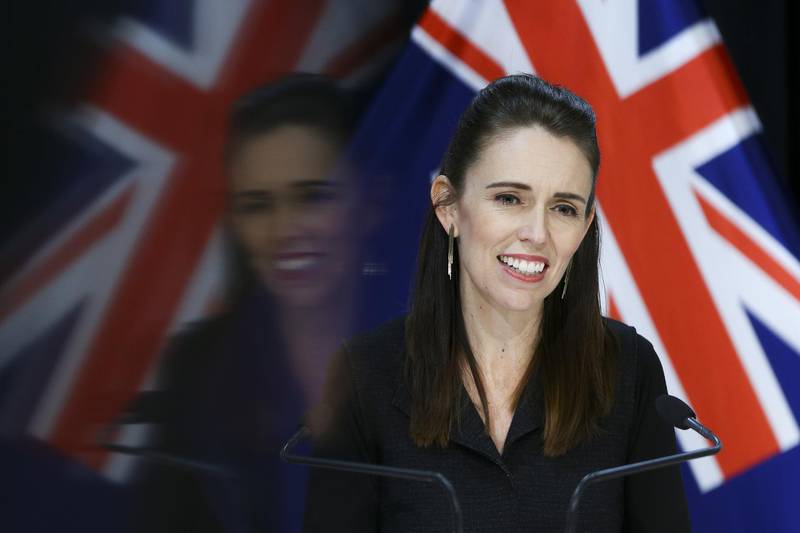 WELLINGTON, NEW ZEALAND - APRIL 30: Prime Minister Jacinda Ardern speaks to media during a press conference at Parliament on April 30, 2020 in Wellington, New Zealand. New Zealand's lockdown measures have eased slightly as the country moved to COVID-19 Alert Level 3 from midnight on Tuesday 28 April. New Zealanders must still remain home unless going to work, school, picking up essential supplies or exercising but under Alert Level 3, recreational activities such as swimming, surfing, fishing and hunting are allowed provided social distancing measures are still observed. Restaurants and cafes and other food businesses can now open to offer takeaway or delivery services only. Schools will reopen from Wednesday for children up to Year 10 who can not study from home, or whose parents need to return to work. Mass gatherings remain banned, and only at level two will indoor events of 100 people or outdoor events of 500 people be allowed. However, under Alert Level 3 an exception has been made for funerals and weddings, with no more than 10 attendees now allowed to attend provided there is no reception event, or food served. New Zealanders have been in full lockdown since 26 March 2020. (Photo by Hagen Hopkins/Getty Images)