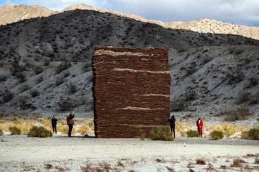 Saudi Arabian artist Zahrah Al Ghamdi's 'What Lies Behind the Walls', on view as part of the Desert X exhibition in the Coachella Valley, near Palm Springs, California. EPA