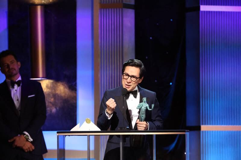 Ke Huy Quan won best male supporting actor for Everything Everywhere All at Once. Reuters