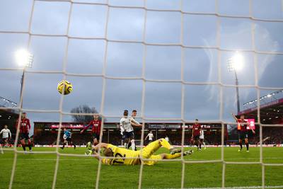 BOURNEMOUTH, ENGLAND - DECEMBER 07: Naby Keita of Liverpool scores his team's second goal during the Premier League match between AFC Bournemouth and Liverpool FC at Vitality Stadium on December 07, 2019 in Bournemouth, United Kingdom. (Photo by Michael Steele/Getty Images)