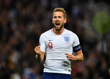England's Harry Kane scored a hat-trick against Montenegro at Wembley. Reuters