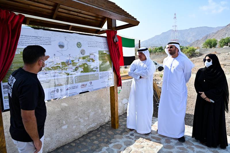 Officials review grand plans for Fujairah's 50th nature trail. Photo: supplied