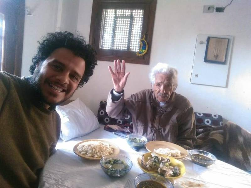 Adam Henein and Maged Mekhail at Henein's home in December 2019. Maged Mekhail
