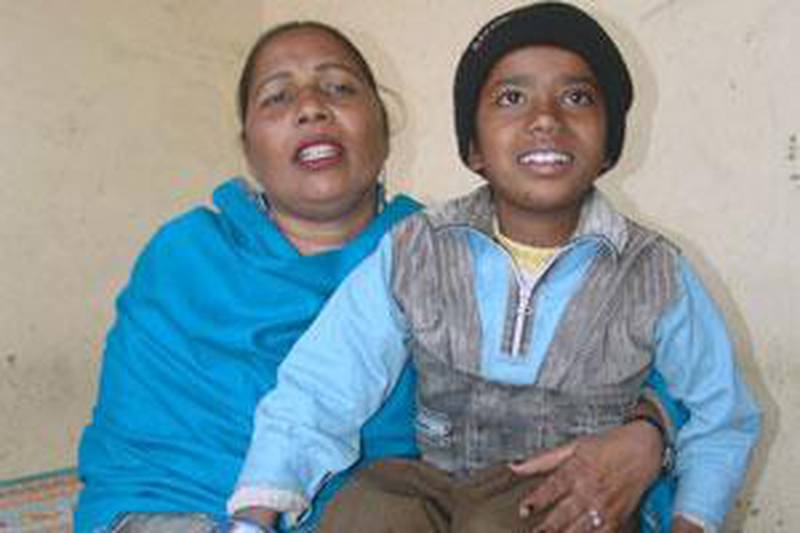 Priya with her mother, Raj Rani, in a joyous mood after her one-year ordeal as a child beggar.