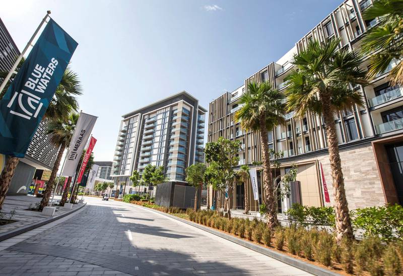 DUBAI, UNITED ARAB EMIRATES - Residences area at Meraas  BlueWater.  Leslie Pableo for The National