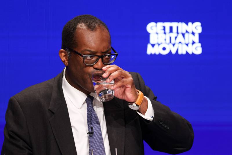 Kwasi Kwarteng, UK chancellor of the exchequer, delivers his keynote speech during the Conservative Party's annual autumn conference in Birmingham, UK, on October 3. Bloomberg