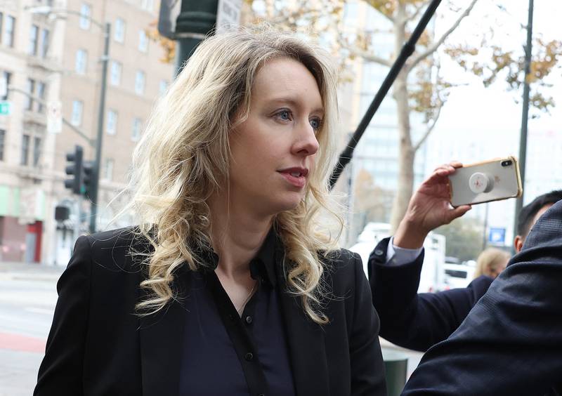 Former Theranos chief executive Elizabeth Holmes outside the courthouse in San Jose, California. AFP