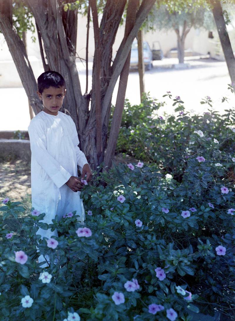 Sheikh Mohamed enjoys a quiet moment in a garden in 1969. Courtesy: National Archives